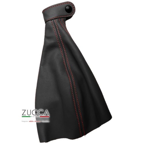 Cuffia Cambio Texalfa Nera Cuciture Rosse (Spider '85/'89 - Quadrifoglio Verde)