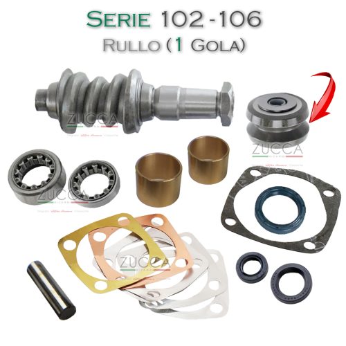 Kit Revisione Scatola Guida (Serie 102 / 106) - Rullo "1 Gola"