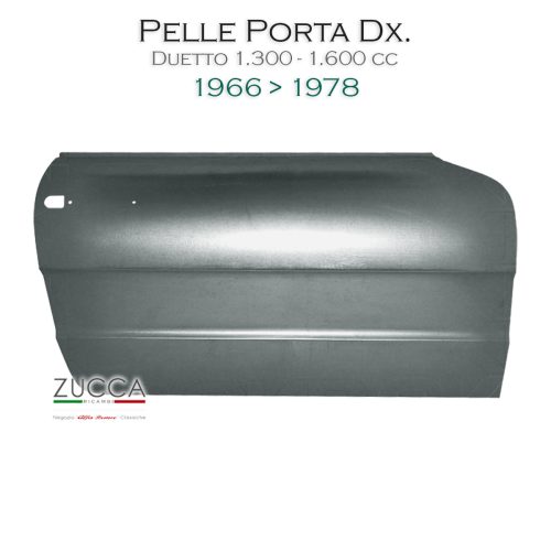 Rivestimento Porta Esterna DX (Duetto dal 1966 al 78 - 1.300/1.600 cc)