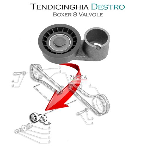 Puleggia del Tendicinghia Distribuzione Dx (Boxer  - 8 Valvole)