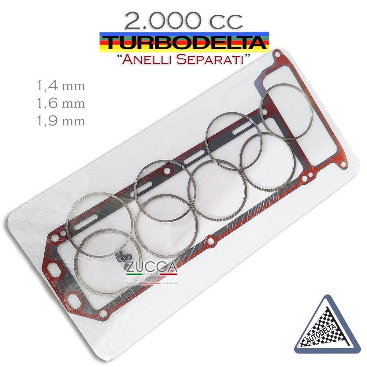 Guarnizione Testata 2.000 cc - "Anelli Separati" (GTV 116 "Turbodelta")
