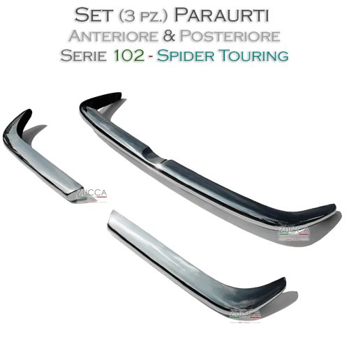 Set (3 pz.) Paraurti  Ant. & Post. (Serie 102 - Spider Touring) - INOX