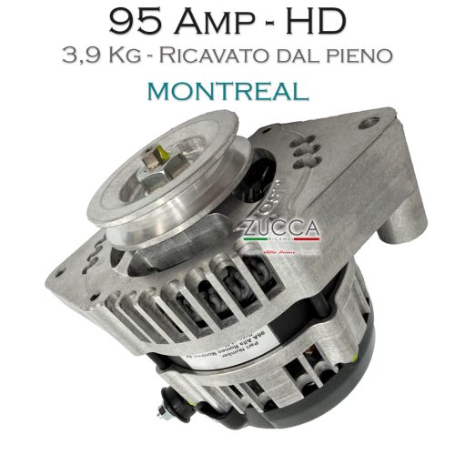 Alternatore (95 Amp - HD - 3,9 Kg - Ricavata dal Pieno) "MONTREAL"